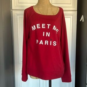 Red Sweatshirt L Meet me in Paris